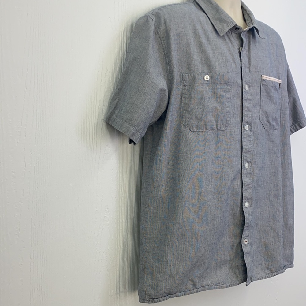 Vans - White & Navy Button Up Short Sleeve Shirt Size XL - Picture 4 of 13